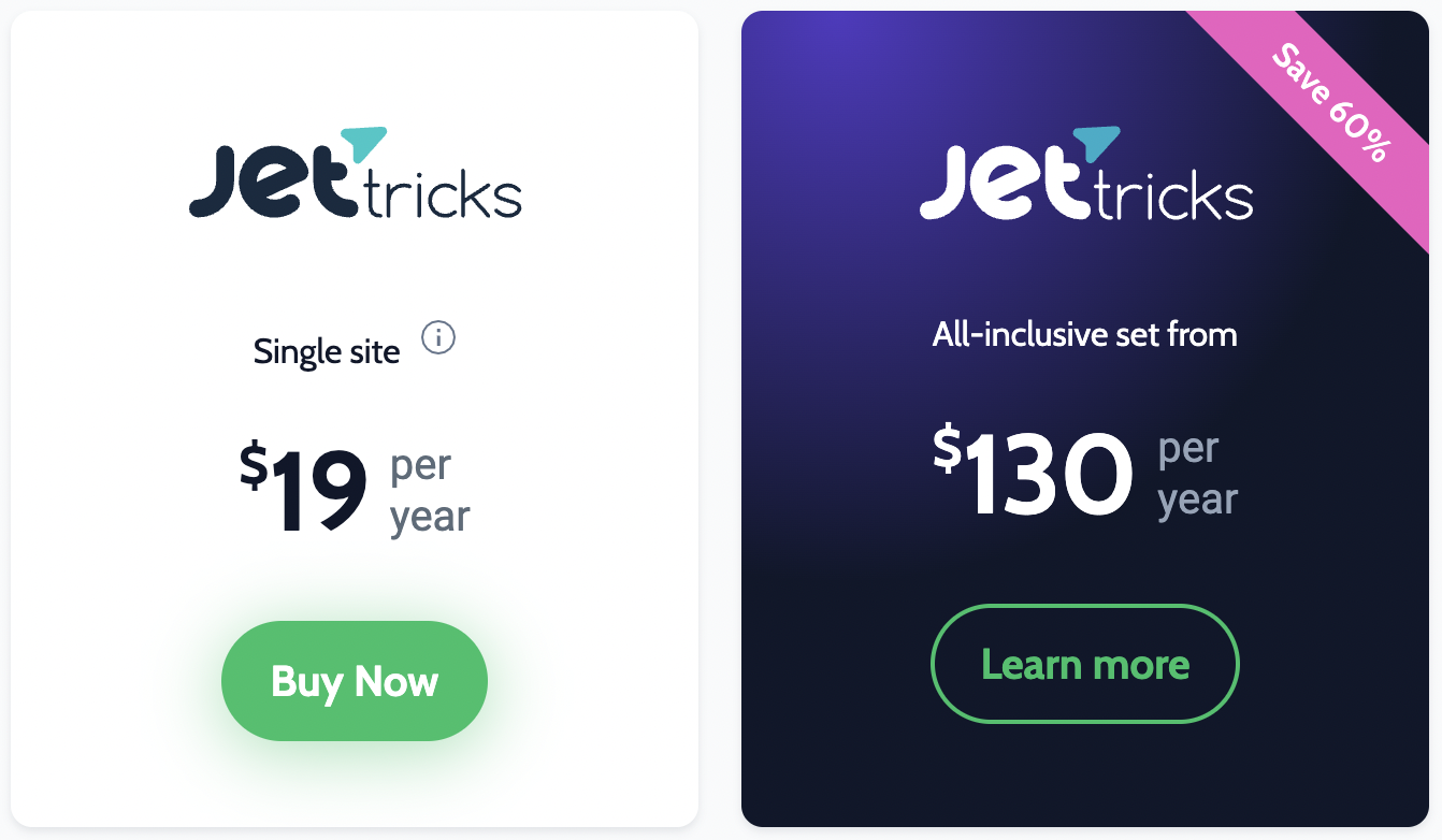 JetTricksの価格表・単品/JetTricks含むCrocoblock全プラグインのセットプラン
